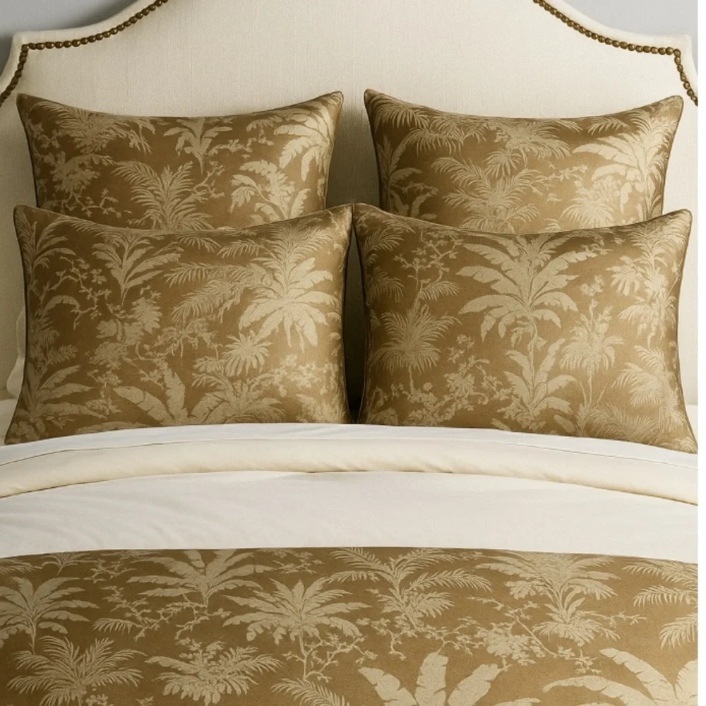 Tommy Bahama 4 Cat Island Brown Palm Tree Tropical Queen Size Pillow Shams